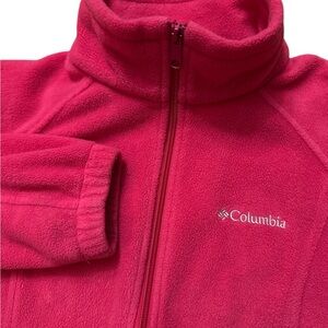 Columbia Sportswear Women’s Pink Full Zip Up‎ Fleece Jacket Size Large Outdoors